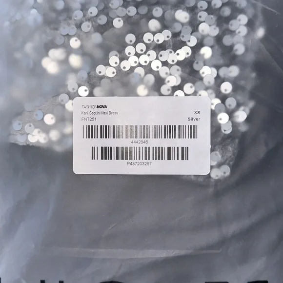 Fashion Nova Silver Sequin One-Shoulder Dress - Picture 9 of 11